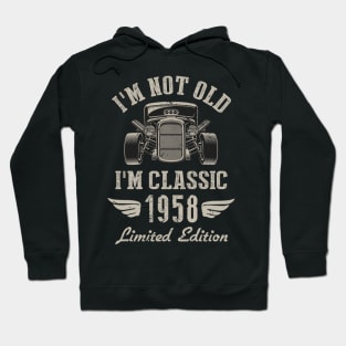 I'm Classic Car 64th Birthday Gift 64 Years Old Born In 1958 Hoodie